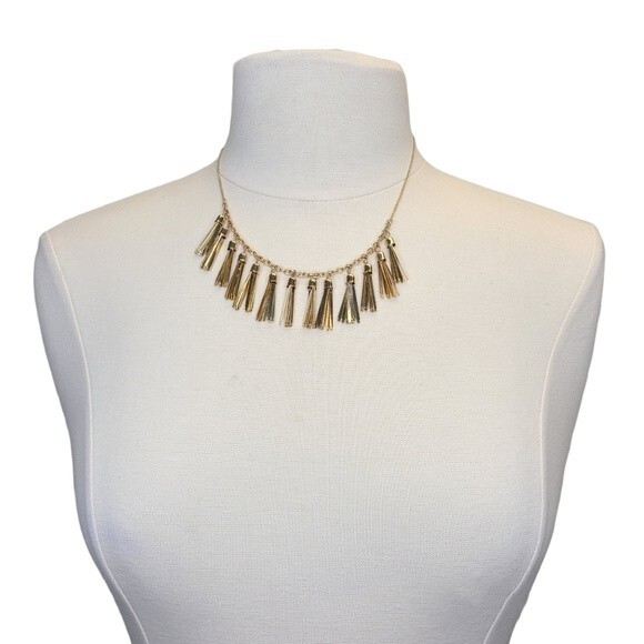 Gold Tassle Chain Necklace - Picture 1 of 4